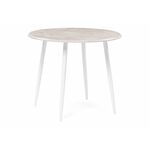 Стол деревянный Абилин 90 мрамор бежевый / белый матовый | Интернет магазин мебели и декора LifeDekor