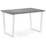 Стол деревянный Лота Лофт 120 25 мм белый матовый / бетон | Интернет магазин мебели и декора LifeDekor