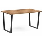 Стол деревянный Лота Лофт 140 25 мм дуб делано темный / матовый черный | Интернет магазин мебели и декора LifeDekor