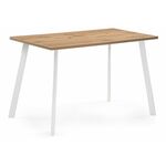 Стол деревянный Тринити Лофт 140 25 мм дуб вотан / белый матовый | Интернет магазин мебели и декора LifeDekor