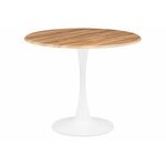 Стол деревянный Тулип 90х73 дуб вотан / белый | Интернет магазин мебели и декора LifeDekor