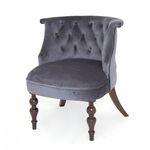 Кресло Бархат (темный тон / 36 - голубовато-серый) | Интернет магазин мебели и декора LifeDekor