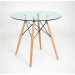 Стол круглый стеклянный 108-1-TD d-80G /Луи (СТЕКЛО) | Интернет магазин мебели и декора LifeDekor