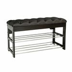 Банкетка "Грейс"  (Венге/Дунди 108, каретная стяжка) Вис | Интернет магазин мебели и декора LifeDekor