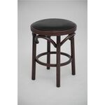 Табурет Венский мягкий (темный тон, экокожа коричневая) | Интернет магазин мебели и декора LifeDekor