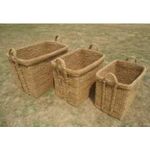 Комплект из 3х плетеных корзин BDH-172 (Джут) | Интернет магазин мебели и декора LifeDekor