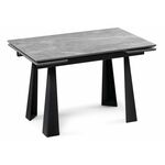 Стол деревянный Бэйнбрук 120х80х76 серый мрамор / графит | Интернет магазин мебели и декора LifeDekor