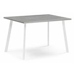 Стол деревянный Тринити Лофт 120х80х75 25 мм бетон / белый матовый | Интернет магазин мебели и декора LifeDekor