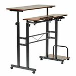 Стол многофункциональный Shuttle 80х58х80-130см, темное дерево, чёрный | Интернет магазин мебели и декора LifeDekor