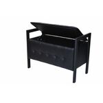 Пуф "Луго" (Леон)  черный | Интернет магазин мебели и декора LifeDekor