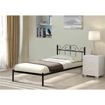 Кровать односпальная "Розана" (90х200/металлическое основание) Черный | Интернет магазин мебели и декора LifeDekor