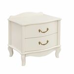 Прикроватная тумбочка Джульетта (2 ящика)  молочный дуб Ls | Интернет магазин мебели и декора LifeDekor