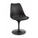 Стул на круглом основании 635-E-T (BLACK 04/основание Черный) | Интернет магазин мебели и декора LifeDekor