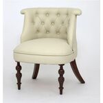 Кресло Бархат (темный тон / кожзам 4 кремовый) | Интернет магазин мебели и декора LifeDekor