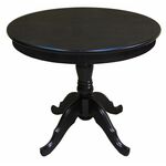 Стол обеденный раздвижной Круглый (Венге/массив березы, Шпон) | Интернет магазин мебели и декора LifeDekor