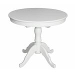 Стол обеденный раздвижной Круглый (Белый/массив березы, МДФ, ШПОН) | Интернет магазин мебели и декора LifeDekor