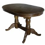 Стол обеденный овальный раздвижной Презент (Орех темный/массив березы, Шпон) | Интернет магазин мебели и декора LifeDekor