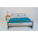 Кровать двуспальная Валерия с изножьем (160х200/металлическое основание) Коричневый бархат | Интернет магазин мебели и декора LifeDekor