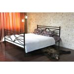 Кровать двуспальная "Мираж" с изножьем (160х200/металлическое основание) Коричневый бархат | Интернет магазин мебели и декора LifeDekor