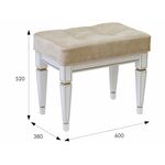 Банкетка Васко В 97Н белый ясень/золото | Интернет магазин мебели и декора LifeDekor