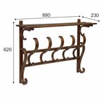 Вешалка настенная В 7Н средне-коричневый | Интернет магазин мебели и декора LifeDekor