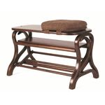 Обувница Диана средне-коричневый/ткань | Интернет магазин мебели и декора LifeDekor