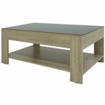 Стол журнальный BeautyStyle 26 сонома/стекло черное | Интернет магазин мебели и декора LifeDekor