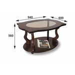 Стол журнальный Берже 3С темно-коричневый | Интернет магазин мебели и декора LifeDekor