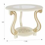 Стол журнальный Грация (С) слоновая кость/золото | Интернет магазин мебели и декора LifeDekor