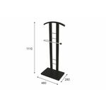 Вешалка костюмная ГАЛАНТ 321 металлик/венге | Интернет магазин мебели и декора LifeDekor