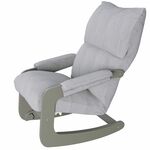 Кресло-качалка (трансформер со стопором) Модель 81 Ткань лунар аш, каркас серый ясень | Интернет магазин мебели и декора LifeDekor