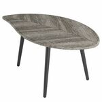 Стол журнальный Берли (12 мм) дуб графит/чёрный | Интернет магазин мебели и декора LifeDekor