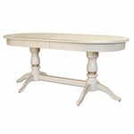 Стол обеденный Тарун 3 раздвижной слоновая кость/золото 150/200*84 | Интернет магазин мебели и декора LifeDekor