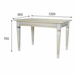 Стол обеденный Васко В 89Н слоновая кость/золото 120*80 | Интернет магазин мебели и декора LifeDekor