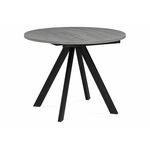 Стол деревянный Трейси 90(120)х90х76 бетон / черный | Интернет магазин мебели и декора LifeDekor