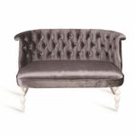 Диван Бархат (эмаль белая / 36 - голубовато-серый) | Интернет магазин мебели и декора LifeDekor