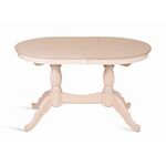 Стол обеденный овальный раздвижной Лилия-1300 (беленый дуб) | Интернет магазин мебели и декора LifeDekor