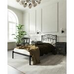 Кровать "Глэдис" без изножья (90х200/ноги металл/цвет Чёрный) | Интернет магазин мебели и декора LifeDekor