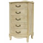 Комод "Джульетта" узкий 5 ящ. (дуб шампань/золотая патина) Вис | Интернет магазин мебели и декора LifeDekor