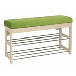 Банкетка "Грейс" (Дуб шампань, ткань Verona Apple Green) Вис | Интернет магазин мебели и декора LifeDekor