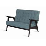 Диван двухместный РЕТРО (венге / RS 29 - бирюзовый) | Интернет магазин мебели и декора LifeDekor