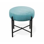 Банкетка В 4-SHT (ткань-металл/голубая пастель-черный муар) | Интернет магазин мебели и декора LifeDekor