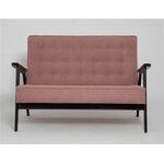 Диван двухместный РЕТРО (венге / RS 12 - розовый) | Интернет магазин мебели и декора LifeDekor