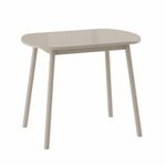 РАУНД стол раздвижной со стеклом 94(124)х64, Капучино/Капучино | Интернет магазин мебели и декора LifeDekor