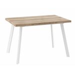 БОРГ-120(160)х80стол раздвижной Дуб каньон/Белый | Интернет магазин мебели и декора LifeDekor