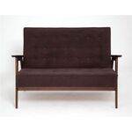 Диван двухместный РЕТРО (темный тон / RS32 - коричневый) | Интернет магазин мебели и декора LifeDekor