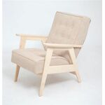 Кресло РЕТРО (беленый дуб / RS3 - бежевый) | Интернет магазин мебели и декора LifeDekor