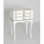 Тумба-32 (3 ящика) белый+золото | Интернет магазин мебели и декора LifeDekor