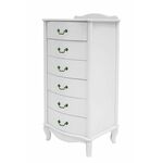 Комод "Джульетта" узкий 6 ящ. (молочный дуб) Вис | Интернет магазин мебели и декора LifeDekor