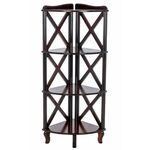 Этажерка-стеллаж угловая Джульетта-3 (орех) | Интернет магазин мебели и декора LifeDekor